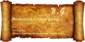 Medveczki Georgina névjegykártya